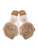 Stuart Weitzman Leather Braided Accents Slides