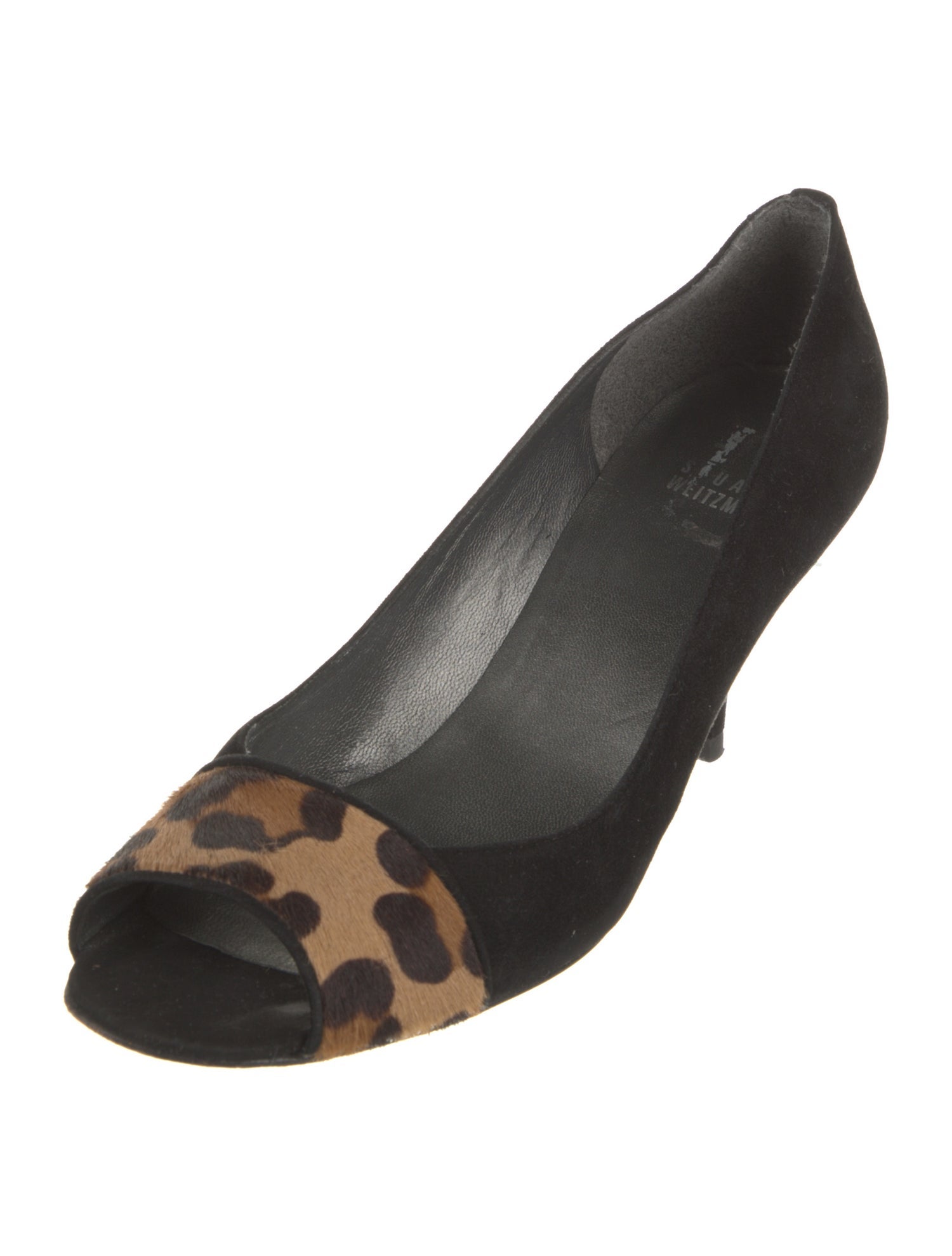 Stuart Weitzman Suede Animal Print Pumps