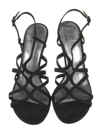 Stuart Weitzman Glitter Slingback Sandals