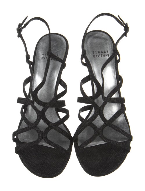 Stuart Weitzman Glitter Slingback Sandals