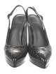 Stuart Weitzman Embossed Leather Slingback Pumps
