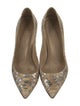 Stuart Weitzman Embossed Leather Animal Print Pumps
