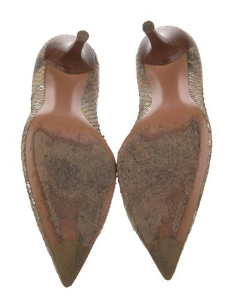 Stuart Weitzman Embossed Leather Animal Print Pumps