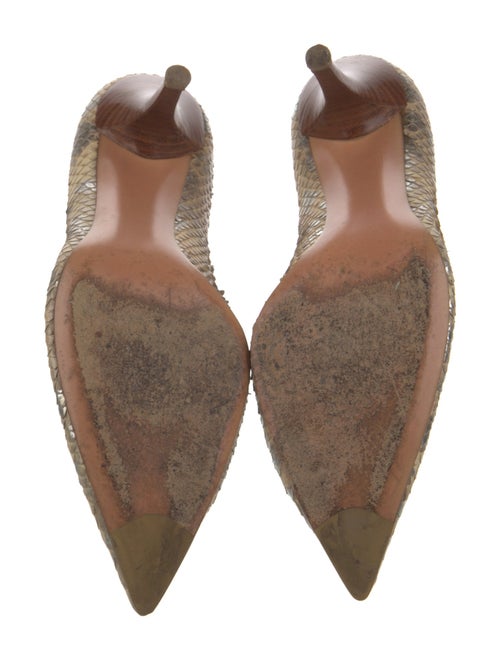 Stuart Weitzman Embossed Leather Animal Print Pumps