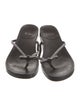 Stuart Weitzman Leather Bow Accents Slides