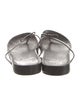 Stuart Weitzman Leather Bow Accents Slides