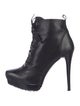 Stuart Weitzman Leather Lace-Up Boots