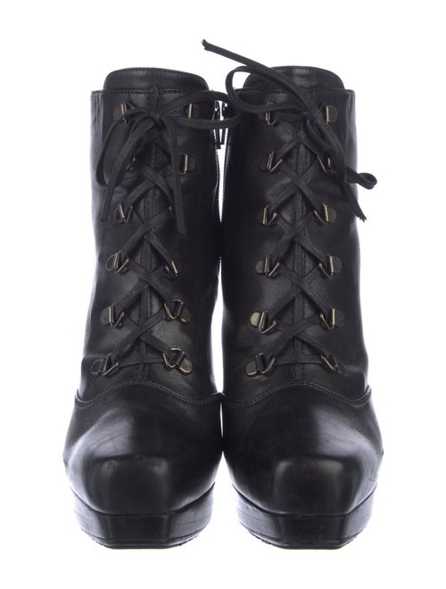 Stuart Weitzman Leather Lace-Up Boots