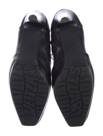 Stuart Weitzman Leather Lace-Up Boots