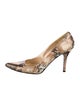 Stuart Weitzman Leather Animal Print Pumps