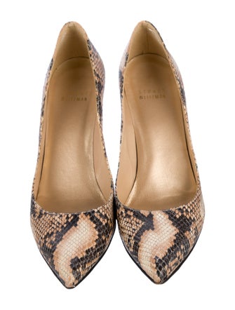 Stuart Weitzman Leather Animal Print Pumps