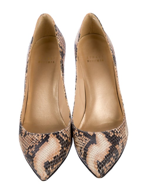 Stuart Weitzman Leather Animal Print Pumps