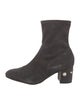 Stuart Weitzman Suede Studded Accents Sock Boots