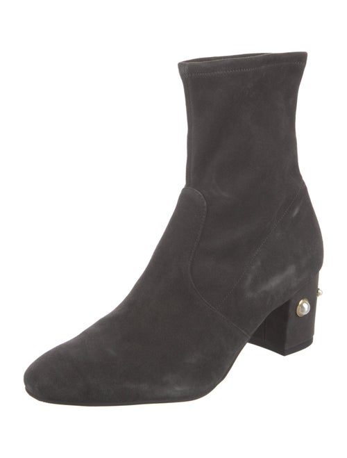 Stuart Weitzman Suede Studded Accents Sock Boots