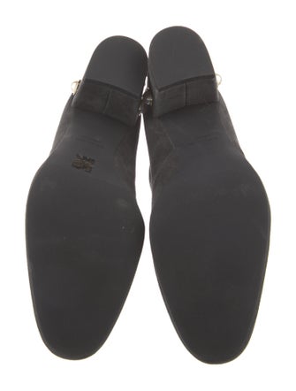 Stuart Weitzman Suede Studded Accents Sock Boots