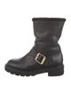 Stuart Weitzman Leather Moto Boots