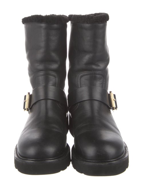 Stuart Weitzman Leather Moto Boots