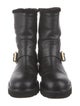 Stuart Weitzman Leather Moto Boots
