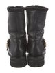Stuart Weitzman Leather Moto Boots