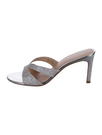 Stuart Weitzman Glitter Slides