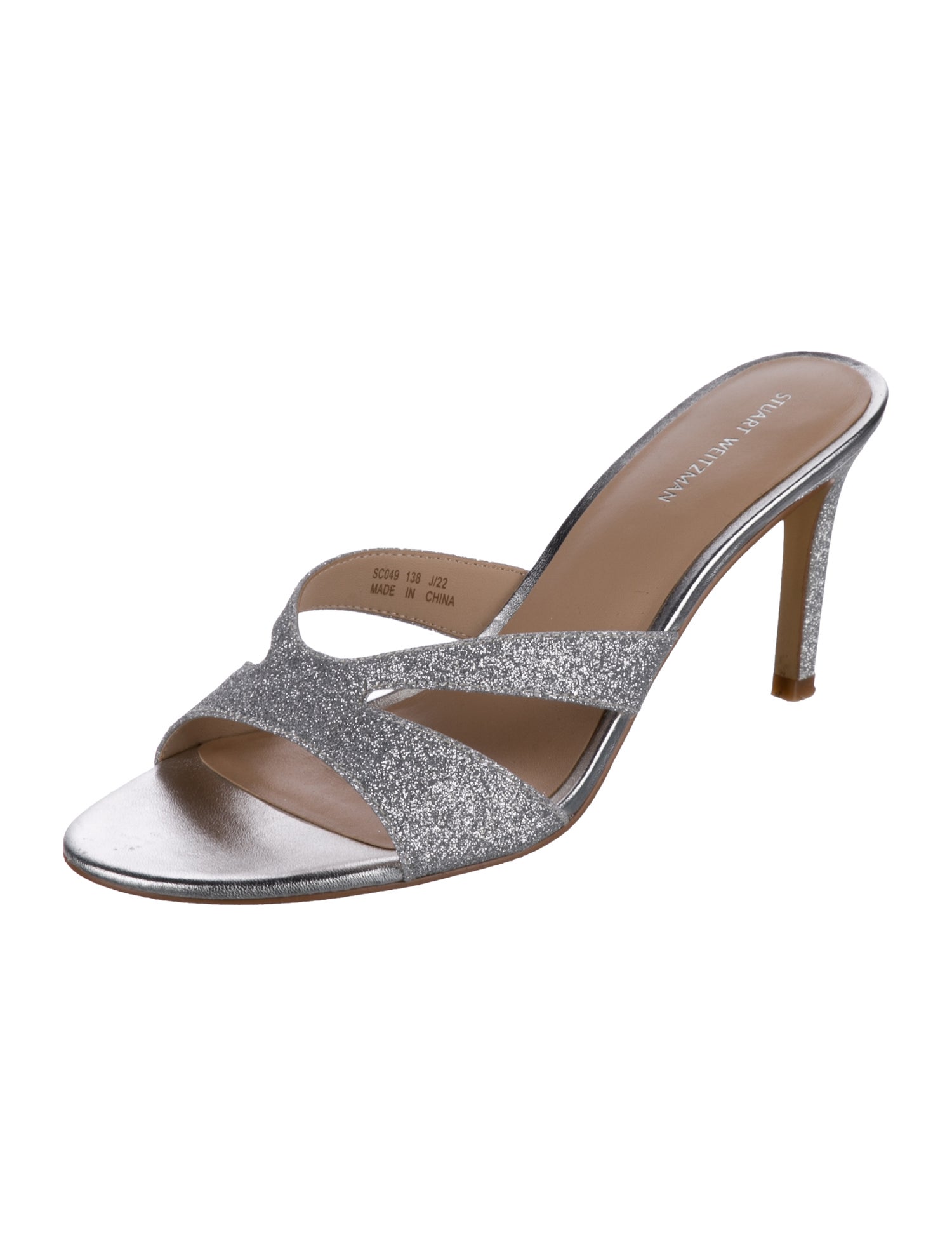Stuart Weitzman Glitter Slides