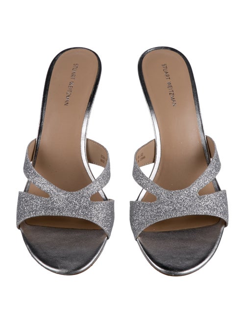 Stuart Weitzman Glitter Slides