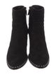 Stuart Weitzman Suede Studded Accents Sock Boots