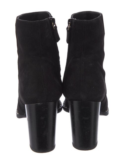 Stuart Weitzman Suede Studded Accents Sock Boots