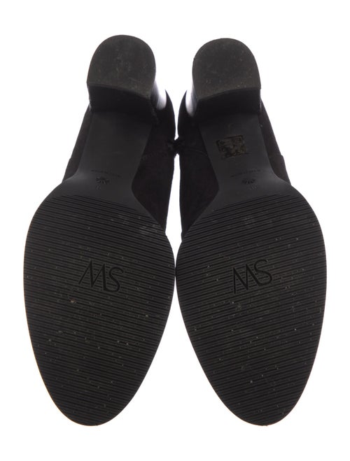 Stuart Weitzman Suede Studded Accents Sock Boots