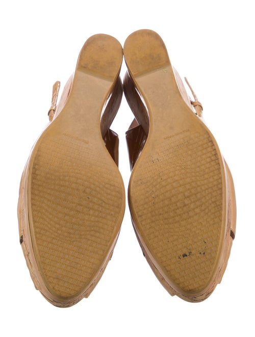 Stuart Weitzman Patent Leather Cutout Accent Slingback Pumps