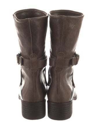 Stuart Weitzman Leather Moto Boots
