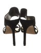 Stuart Weitzman Suede Cutout Accent Slides