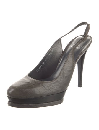 Stuart Weitzman Leather Slingback Pumps