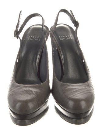 Stuart Weitzman Leather Slingback Pumps