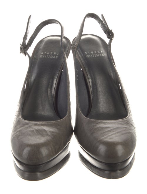 Stuart Weitzman Leather Slingback Pumps