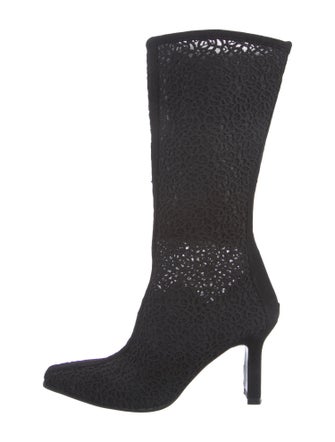 Stuart Weitzman Mesh Accents Sock Boots