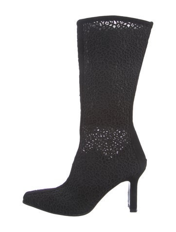 Stuart Weitzman Boots Mesh Accents Sock 8