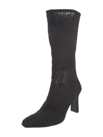 Stuart Weitzman Mesh Accents Sock Boots