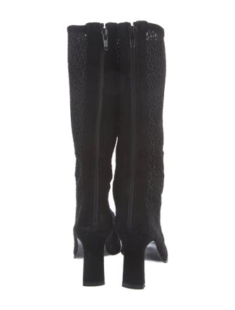 Stuart Weitzman Mesh Accents Sock Boots