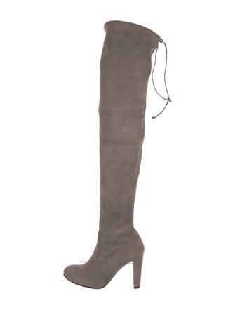 Stuart Weitzman Suede Lace-Up Boots