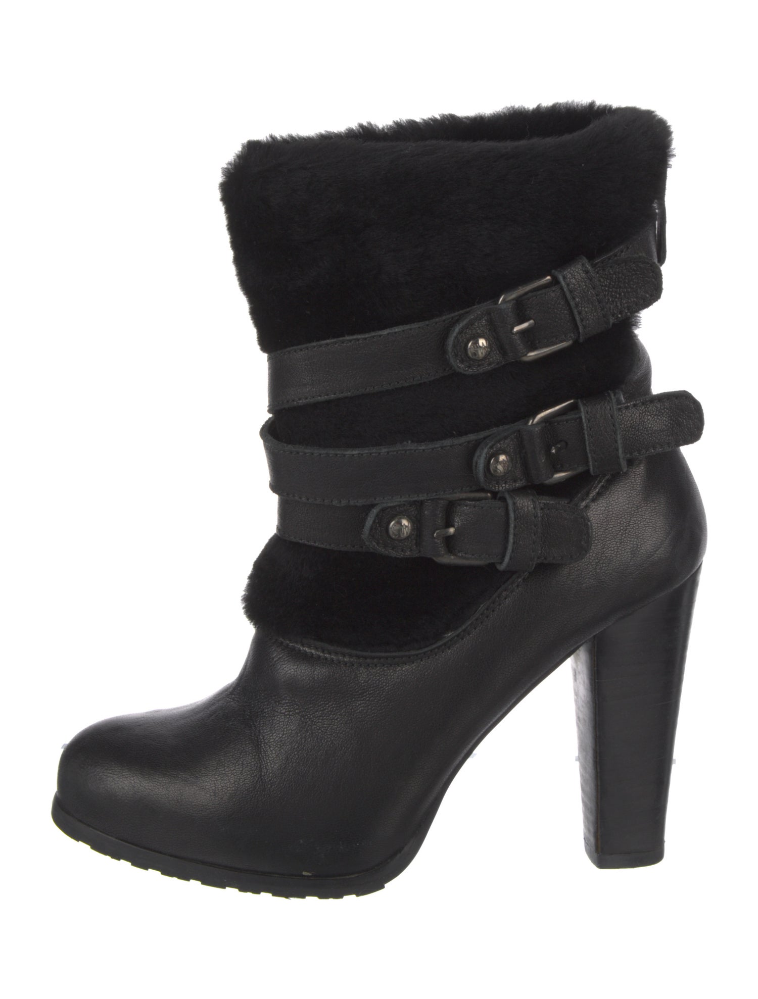 Stuart Weitzman Leather Moto Boots