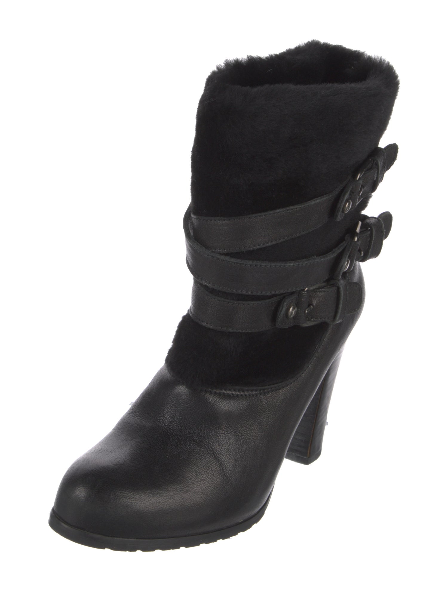Stuart Weitzman Leather Moto Boots