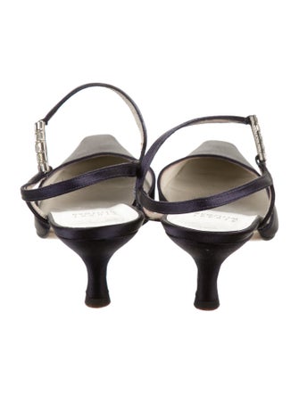 Stuart Weitzman Crystal Embellishments Slingback Pumps