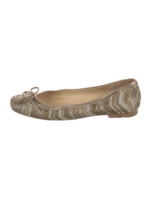 Stuart Weitzman Straw Patterned Ballet Flats