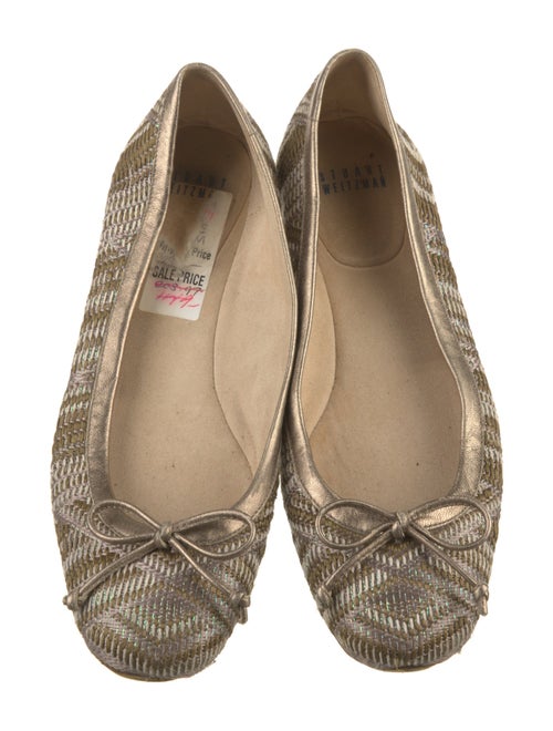 Stuart Weitzman Straw Patterned Ballet Flats