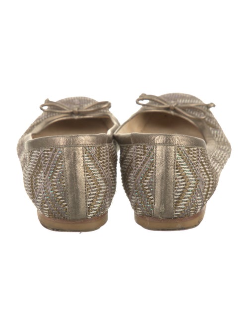 Stuart Weitzman Straw Patterned Ballet Flats