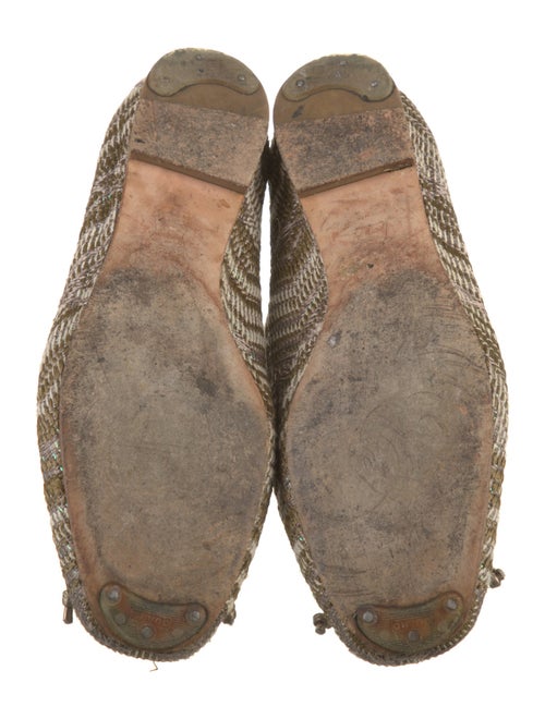 Stuart Weitzman Straw Patterned Ballet Flats