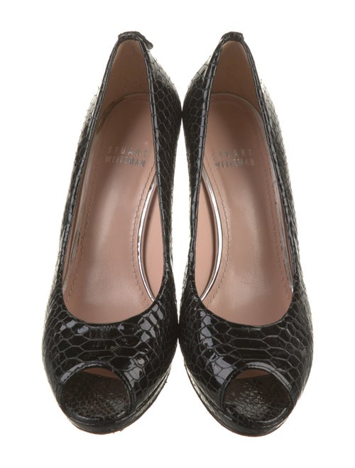 Stuart Weitzman Embossed Leather Pumps