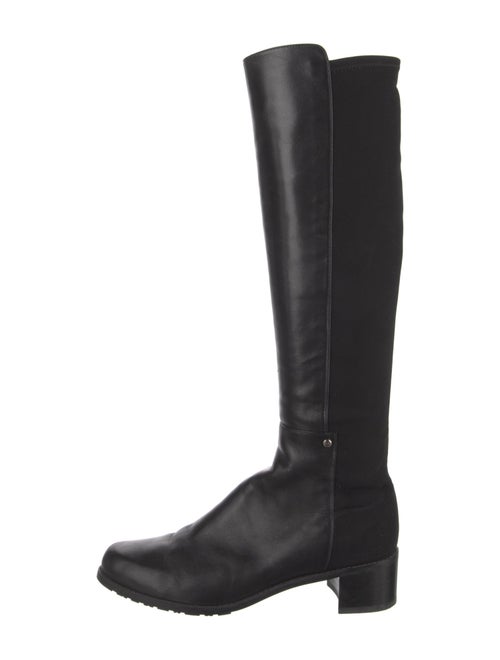 Stuart Weitzman Leather Studded Accents Riding Boots
