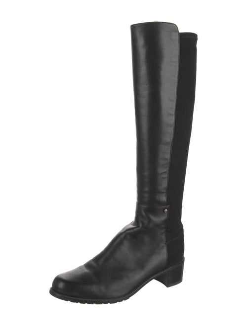 Stuart Weitzman Leather Studded Accents Riding Boots